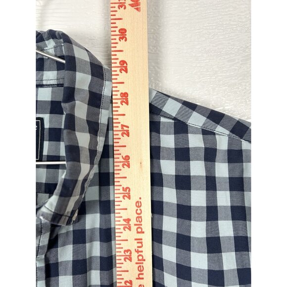 Abercrombie & Fitch Men's Adult Sz Large Blue Plaid Long Sleeve Button Shirt - Picture 8 of 15